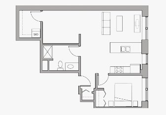 1 Bedroom 1 Bathroom Apartment for rent at Capitol Hill in Madison, WI