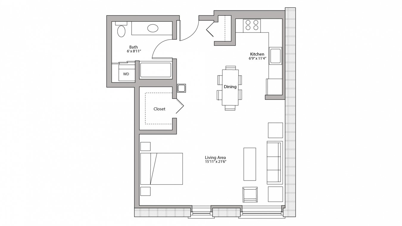 Studio 1 Bathroom Apartment for rent at Tobacco Lofts in Madison, WI