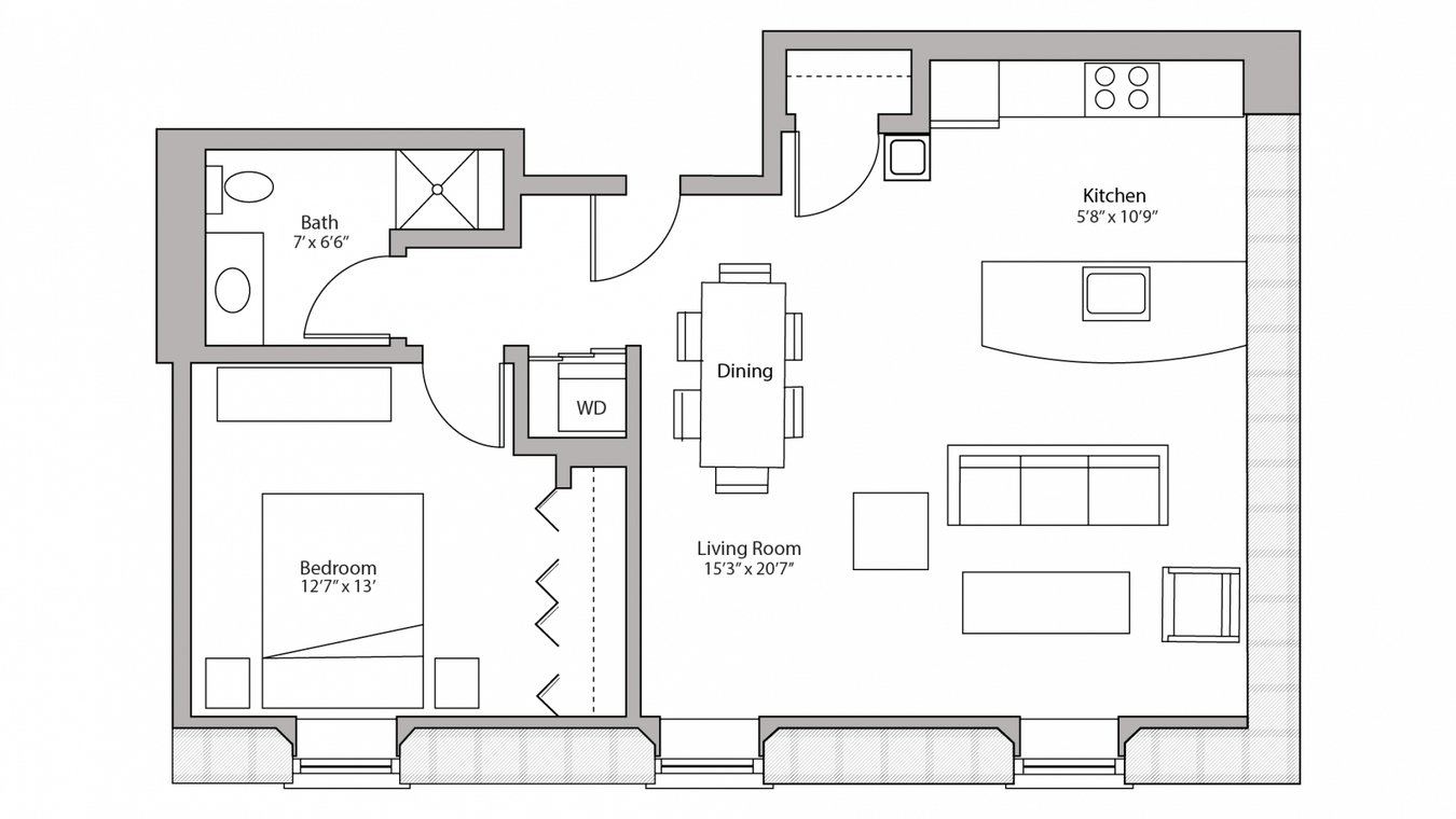 1 Bedroom 1 Bathroom Apartment for rent at Tobacco Lofts in Madison, WI