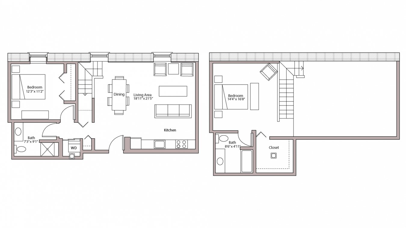 2 Bedrooms 2 Bathrooms Apartment for rent at Tobacco Lofts in Madison, WI