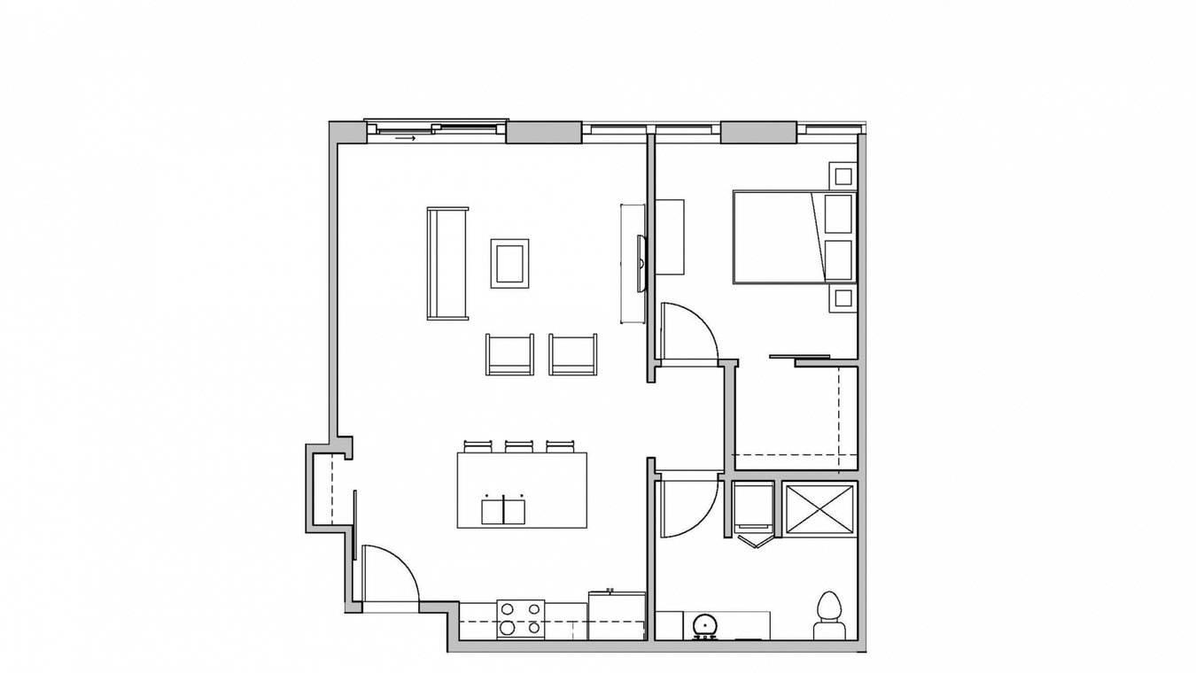 1 Bedroom 1 Bathroom Apartment for rent at SEVEN27 in Madison, WI