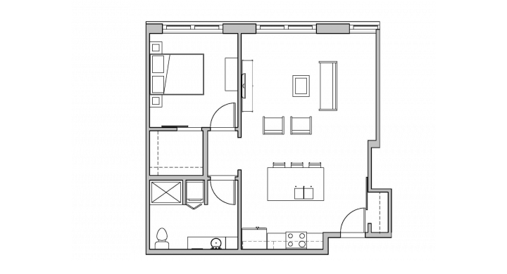 1 Bedroom 1 Bathroom Apartment for rent at SEVEN27 in Madison, WI