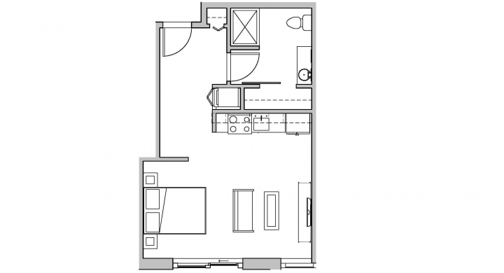 Studio 1 Bathroom Apartment for rent at SEVEN27 in Madison, WI