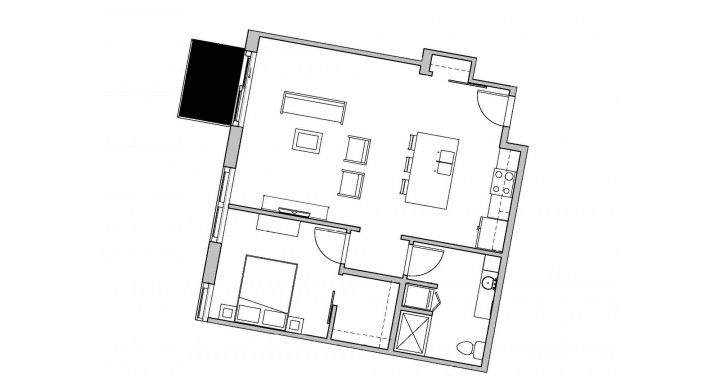 1 Bedroom 1 Bathroom Apartment for rent at SEVEN27 in Madison, WI