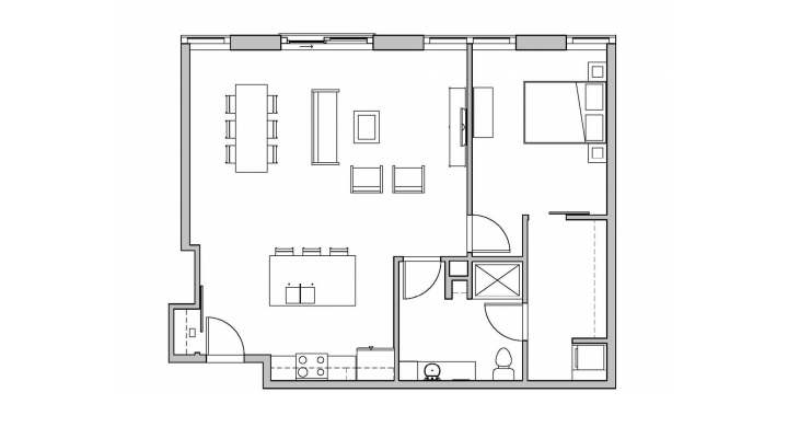 1 Bedroom 1 Bathroom Apartment for rent at SEVEN27 in Madison, WI