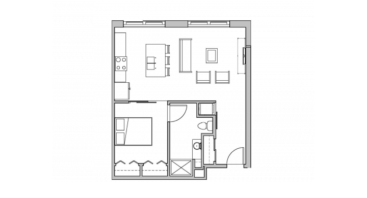 1 Bedroom 1 Bathroom Apartment for rent at SEVEN27 in Madison, WI