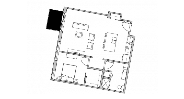 1 Bedroom 1 Bathroom Apartment for rent at SEVEN27 in Madison, WI