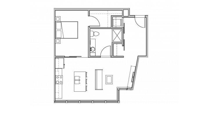 1 Bedroom 1 Bathroom Apartment for rent at SEVEN27 in Madison, WI