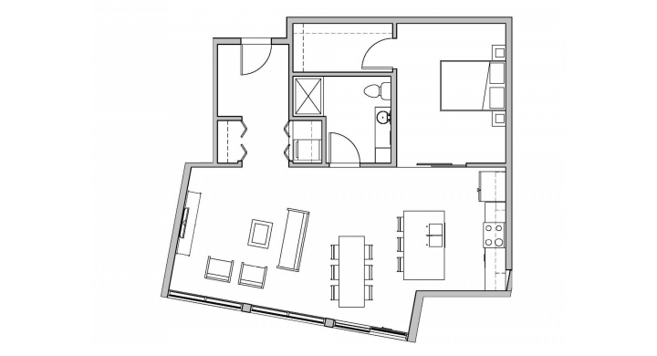1 Bedroom 1 Bathroom Apartment for rent at SEVEN27 in Madison, WI