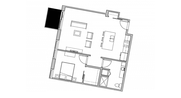 1 Bedroom 1 Bathroom Apartment for rent at SEVEN27 in Madison, WI