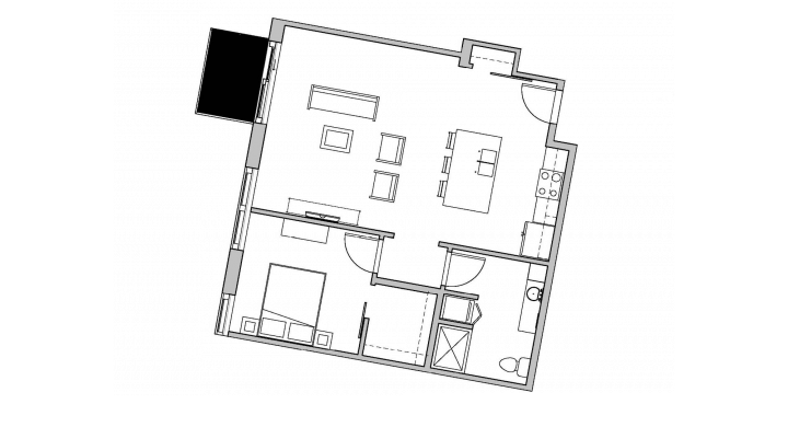 1 Bedroom 1 Bathroom Apartment for rent at SEVEN27 in Madison, WI