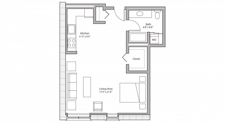 Studio 1 Bathroom Apartment for rent at Tobacco Lofts in Madison, WI
