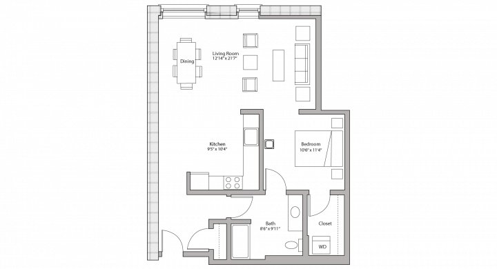 Studio 1 Bathroom Apartment for rent at Tobacco Lofts in Madison, WI