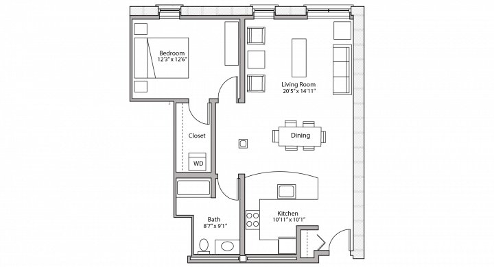 1 Bedroom 1 Bathroom Apartment for rent at Tobacco Lofts in Madison, WI