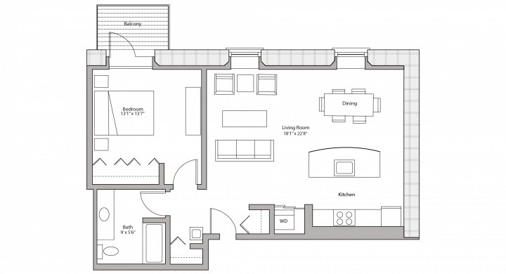 1 Bedroom 1 Bathroom Apartment for rent at Tobacco Lofts in Madison, WI