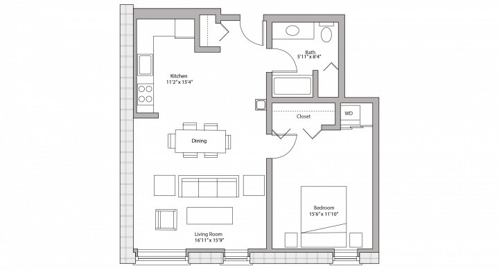 1 Bedroom 1 Bathroom Apartment for rent at Tobacco Lofts in Madison, WI