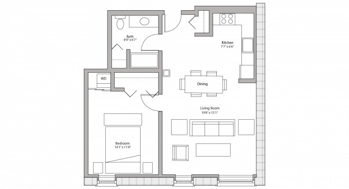 1 Bedroom 1 Bathroom Apartment for rent at Tobacco Lofts in Madison, WI
