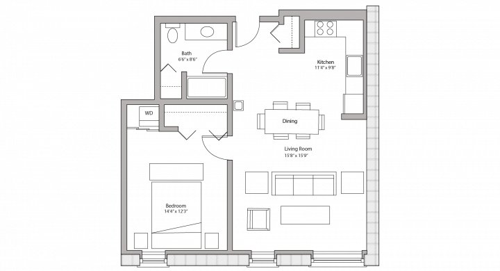 1 Bedroom 1 Bathroom Apartment for rent at Tobacco Lofts in Madison, WI