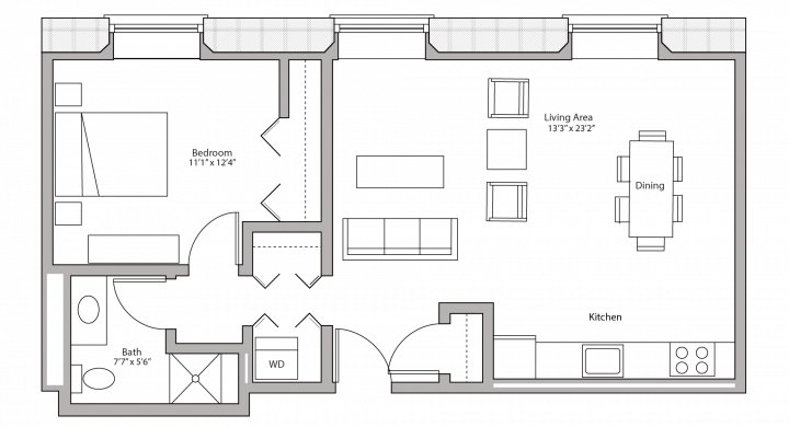 1 Bedroom 1 Bathroom Apartment for rent at Tobacco Lofts in Madison, WI