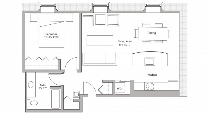 1 Bedroom 1 Bathroom Apartment for rent at Tobacco Lofts in Madison, WI