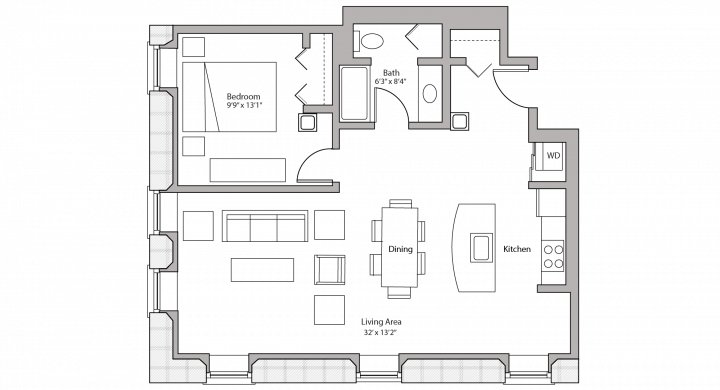 1 Bedroom 1 Bathroom Apartment for rent at Tobacco Lofts in Madison, WI