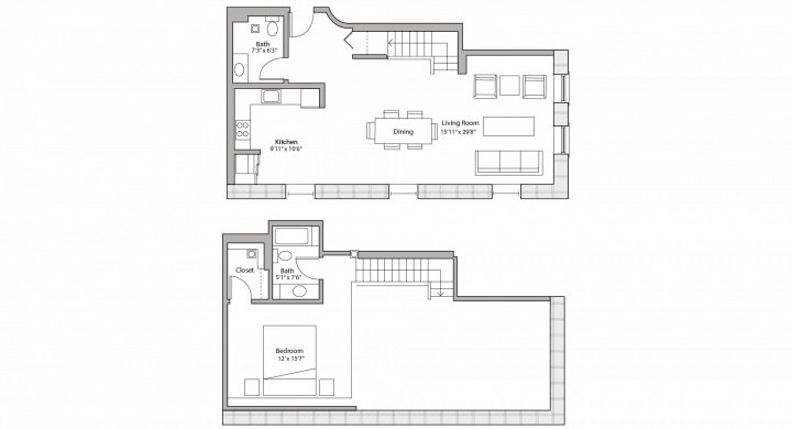 1 Bedroom 2 Bathrooms Apartment for rent at Tobacco Lofts in Madison, WI