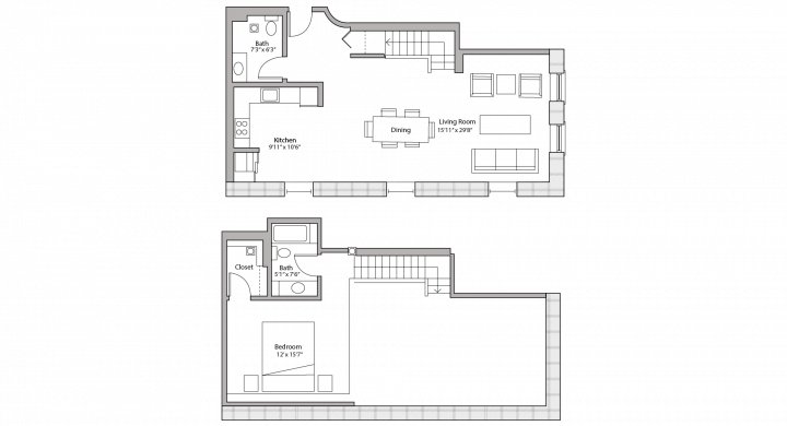 1 Bedroom 2 Bathrooms Apartment for rent at Tobacco Lofts in Madison, WI
