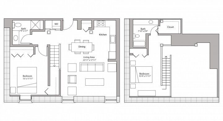 2 Bedrooms 2 Bathrooms Apartment for rent at Tobacco Lofts in Madison, WI