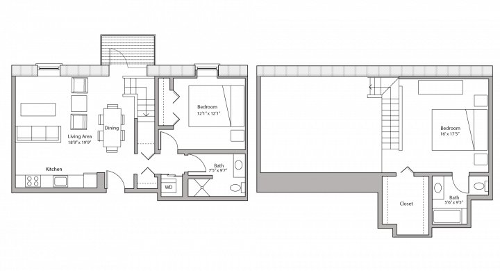 2 Bedrooms 2 Bathrooms Apartment for rent at Tobacco Lofts in Madison, WI