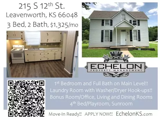 Large 3 Bed, 2 Bath House, Bonus Room And More!! Apartment for rent in Leavenworth, KS