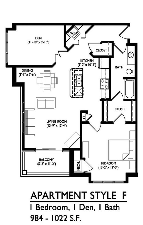 1 Bedroom 1 Bathroom Apartment for rent at Waldorf Midtown in Madison, WI