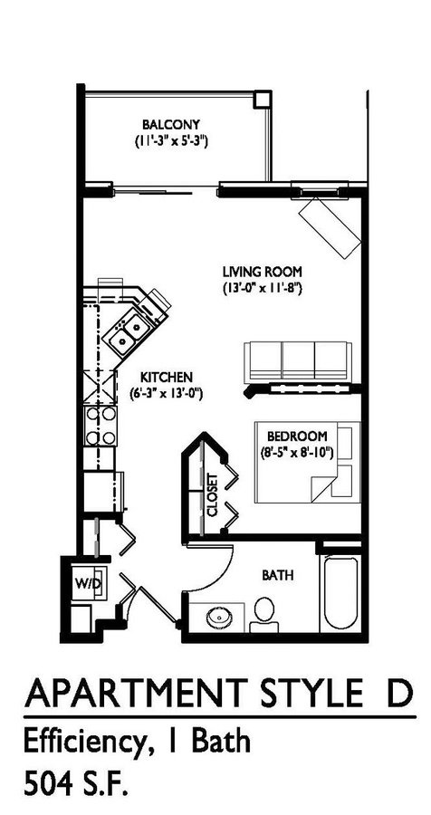 Studio 1 Bathroom Apartment for rent at Waldorf Midtown in Madison, WI