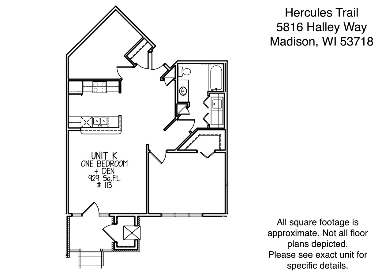 1 Bedroom 1 Bathroom Apartment for rent at Hercules Trail in Madison, WI