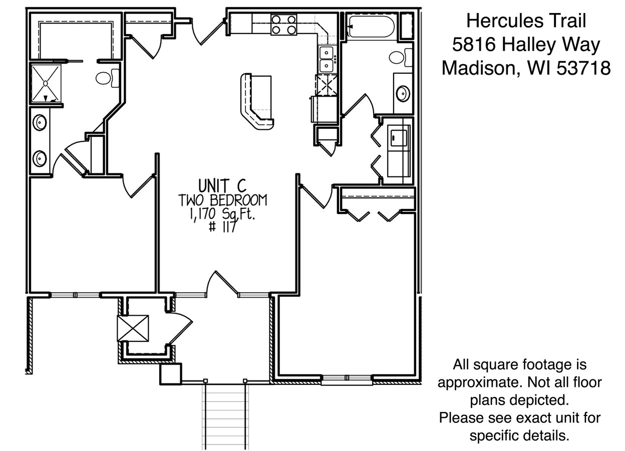 2 Bedrooms 2 Bathrooms Apartment for rent at Hercules Trail in Madison, WI