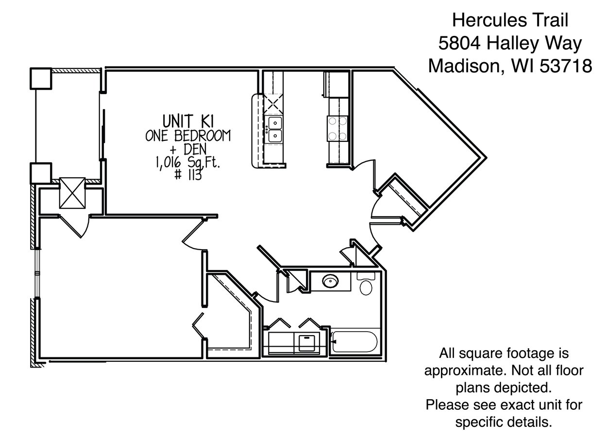1 Bedroom 1 Bathroom Apartment for rent at Hercules Trail in Madison, WI