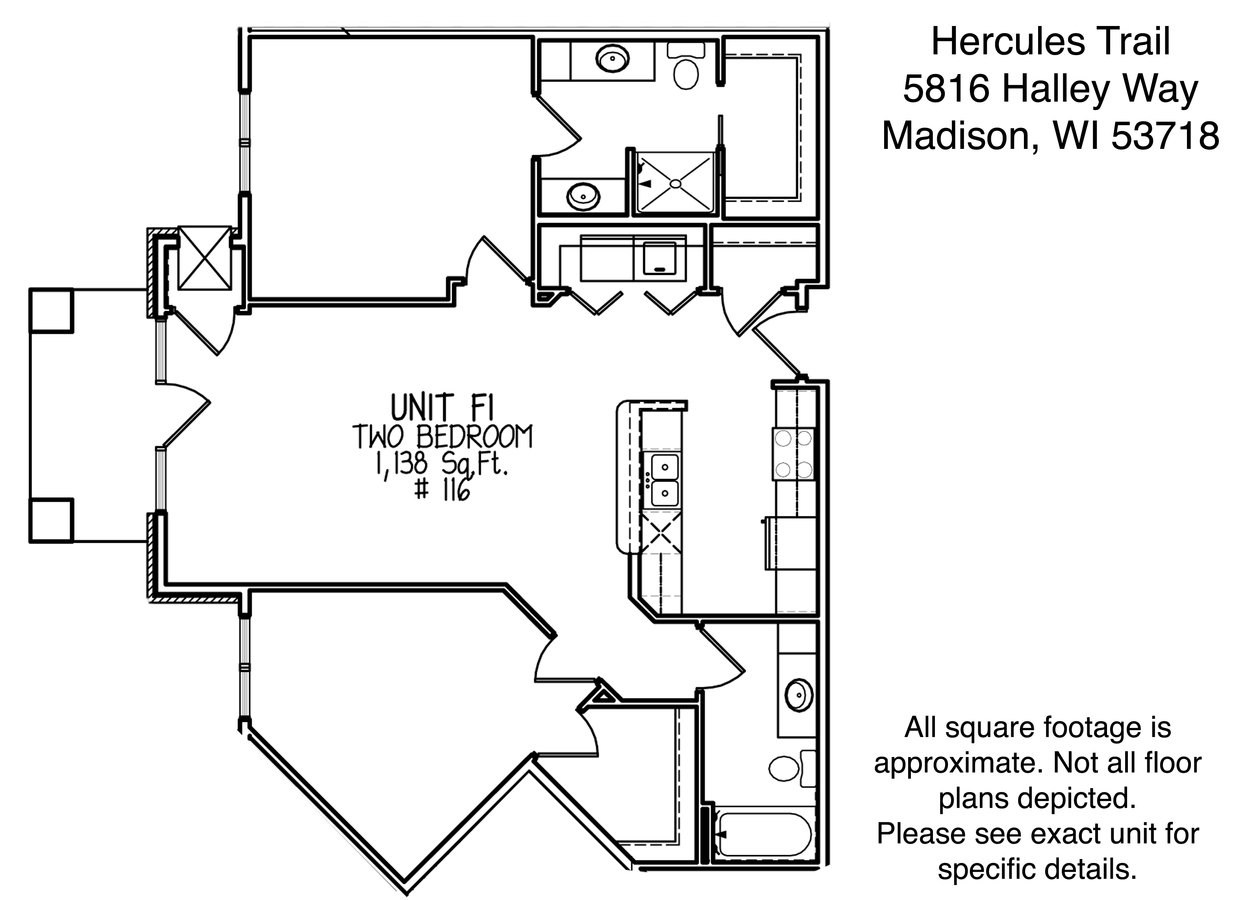 2 Bedrooms 2 Bathrooms Apartment for rent at Hercules Trail in Madison, WI