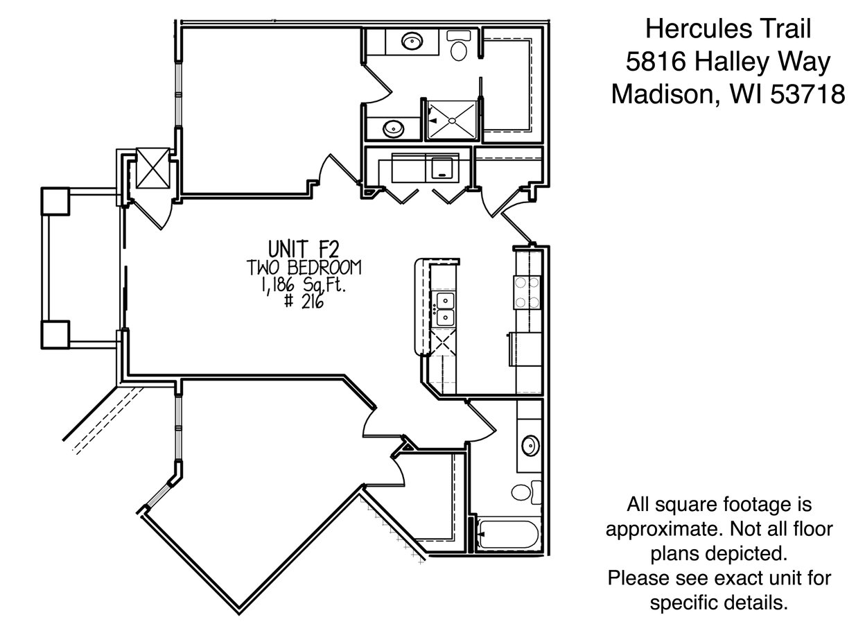 2 Bedrooms 2 Bathrooms Apartment for rent at Hercules Trail in Madison, WI