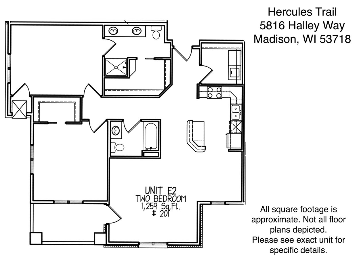 2 Bedrooms 2 Bathrooms Apartment for rent at Hercules Trail in Madison, WI