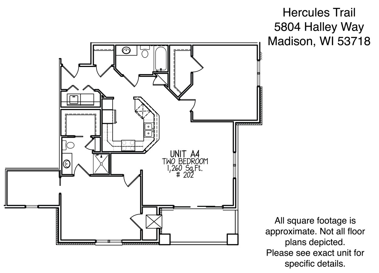 2 Bedrooms 2 Bathrooms Apartment for rent at Hercules Trail in Madison, WI