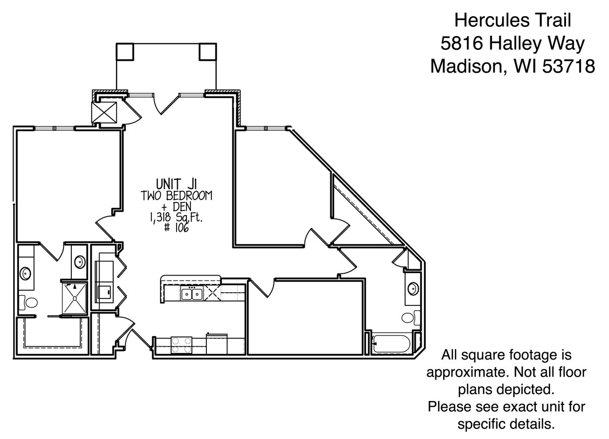 2 Bedrooms 2 Bathrooms Apartment for rent at Hercules Trail in Madison, WI