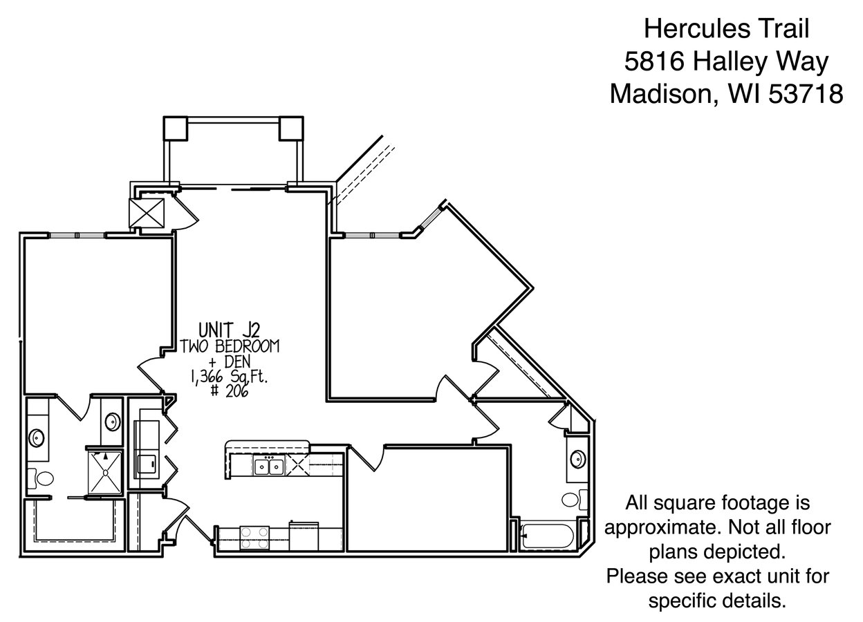 2 Bedrooms 2 Bathrooms Apartment for rent at Hercules Trail in Madison, WI