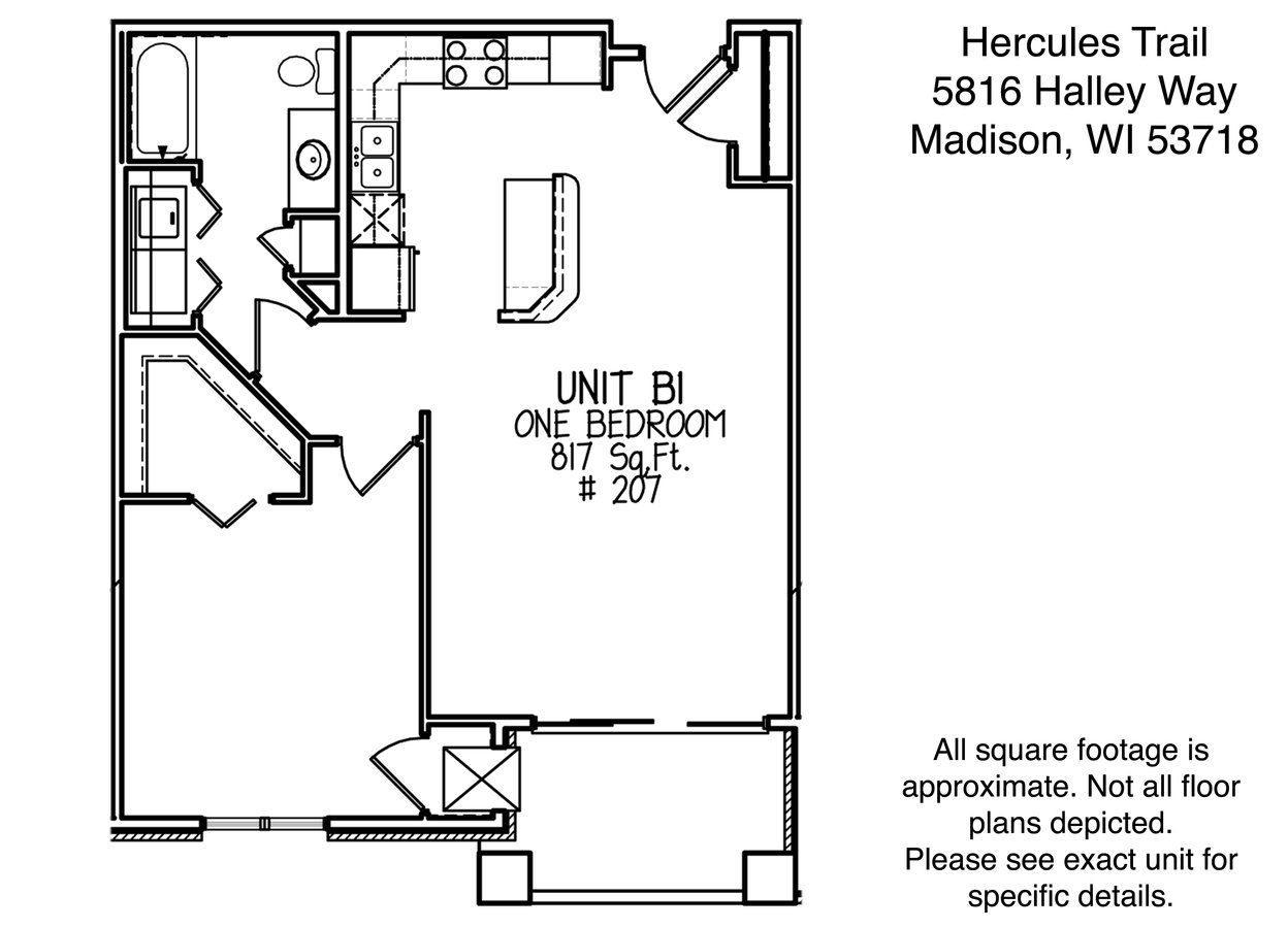 1 Bedroom 1 Bathroom Apartment for rent at Hercules Trail in Madison, WI