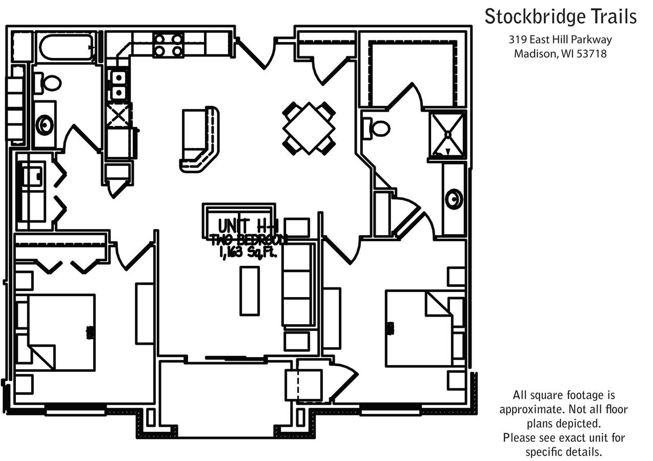 2 Bedrooms 2 Bathrooms Apartment for rent at Stockbridge Trails in Madison, WI