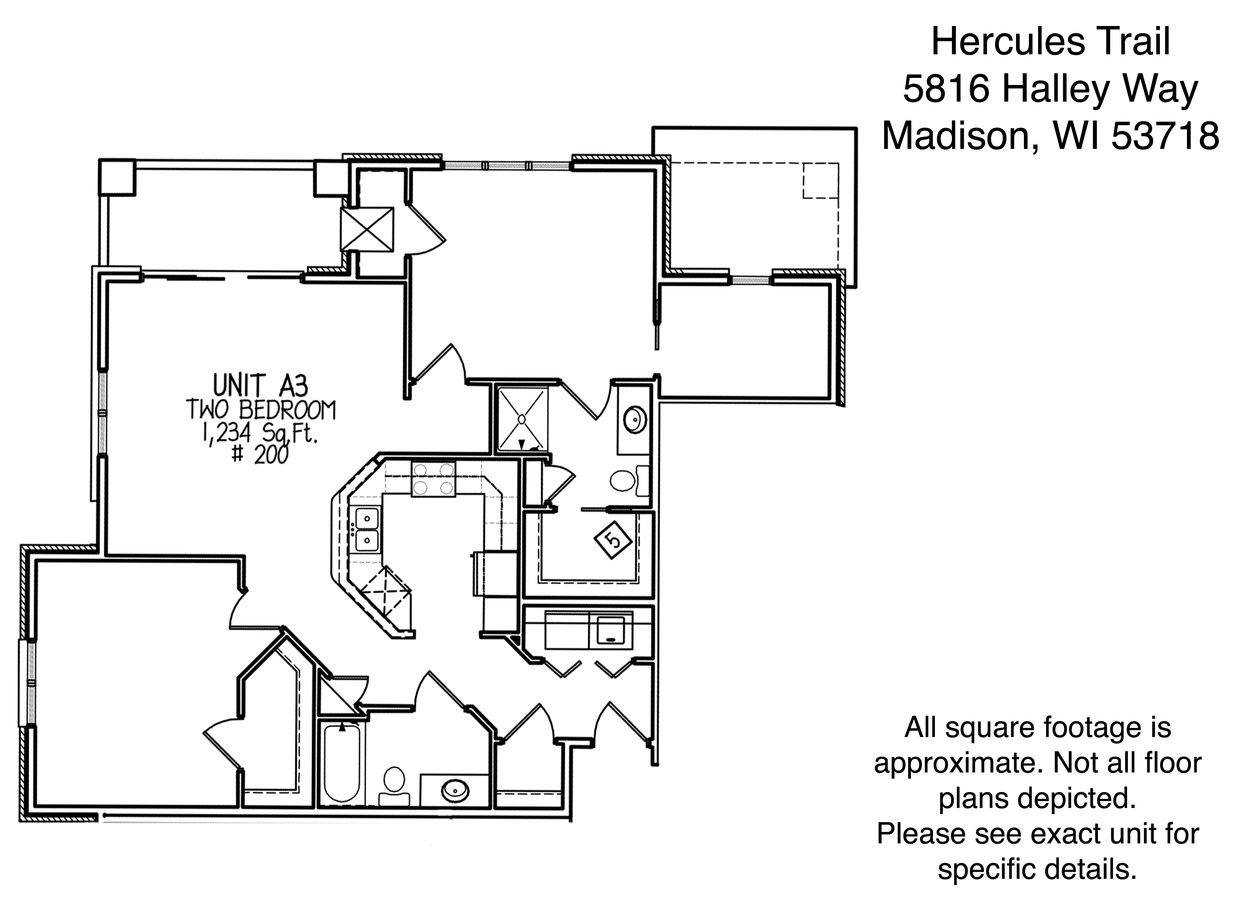 2 Bedrooms 2 Bathrooms Apartment for rent at Hercules Trail in Madison, WI