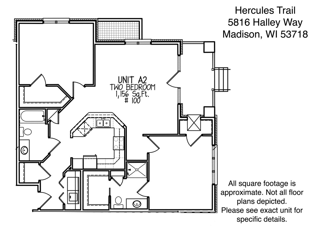 2 Bedrooms 2 Bathrooms Apartment for rent at Hercules Trail in Madison, WI