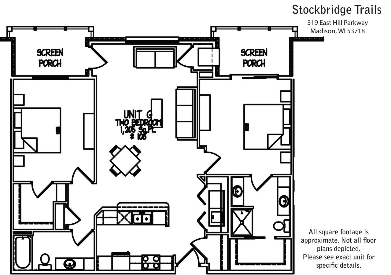 2 Bedrooms 2 Bathrooms Apartment for rent at Stockbridge Trails in Madison, WI
