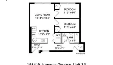 2 of 84 1548-1558.5 W Juneway Apartment for rent in Chicago, IL