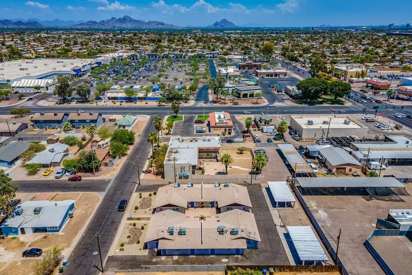 Aerial community view at Rovey Apartments.