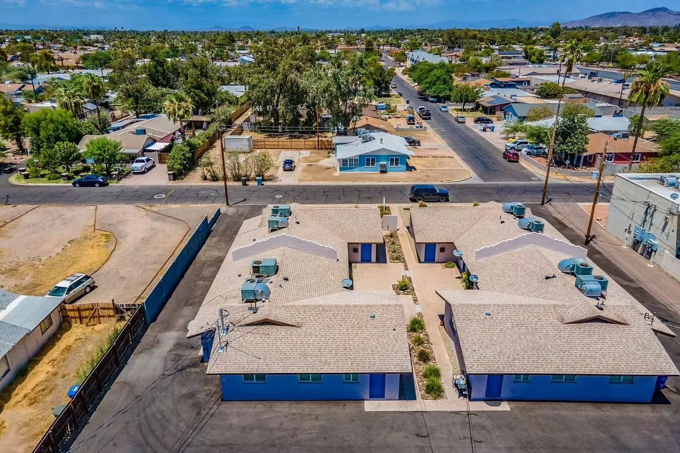 Aerial community view at Rovey Apartments.