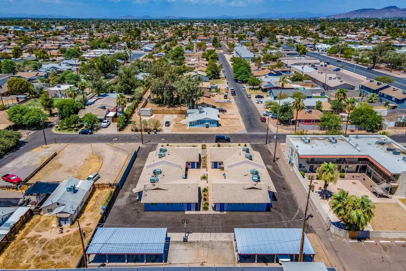 Aerial community view at Rovey Apartments.